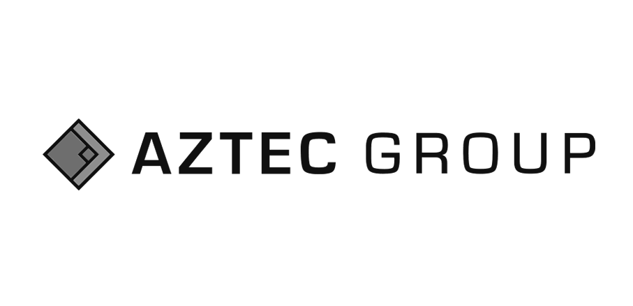 Logo of Aztec Group with a diamond-shaped symbol and the text 'AZTEC GROUP'