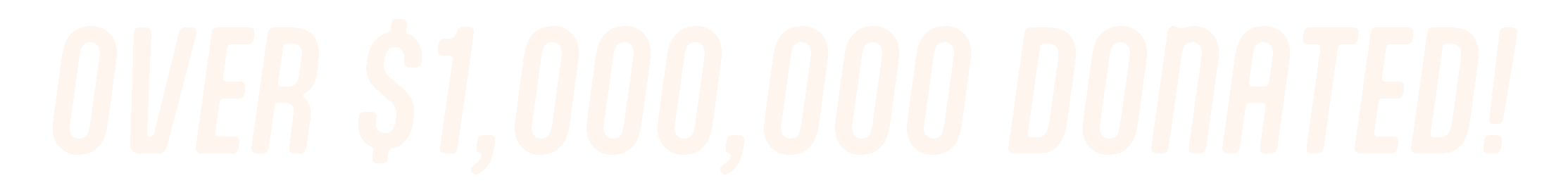 Over 1,000,000 Donated Banner