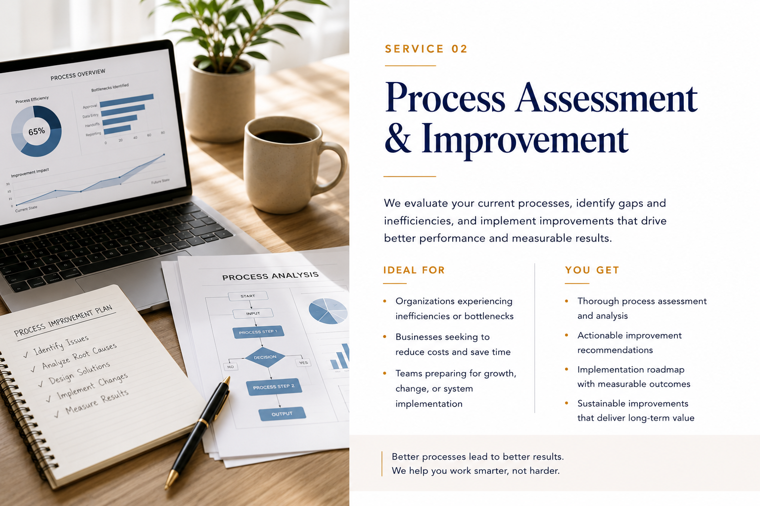 Business process assessment and operational improvement services.