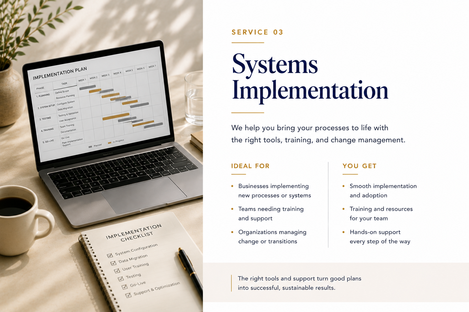 Business systems implementation and workflow automation services.
