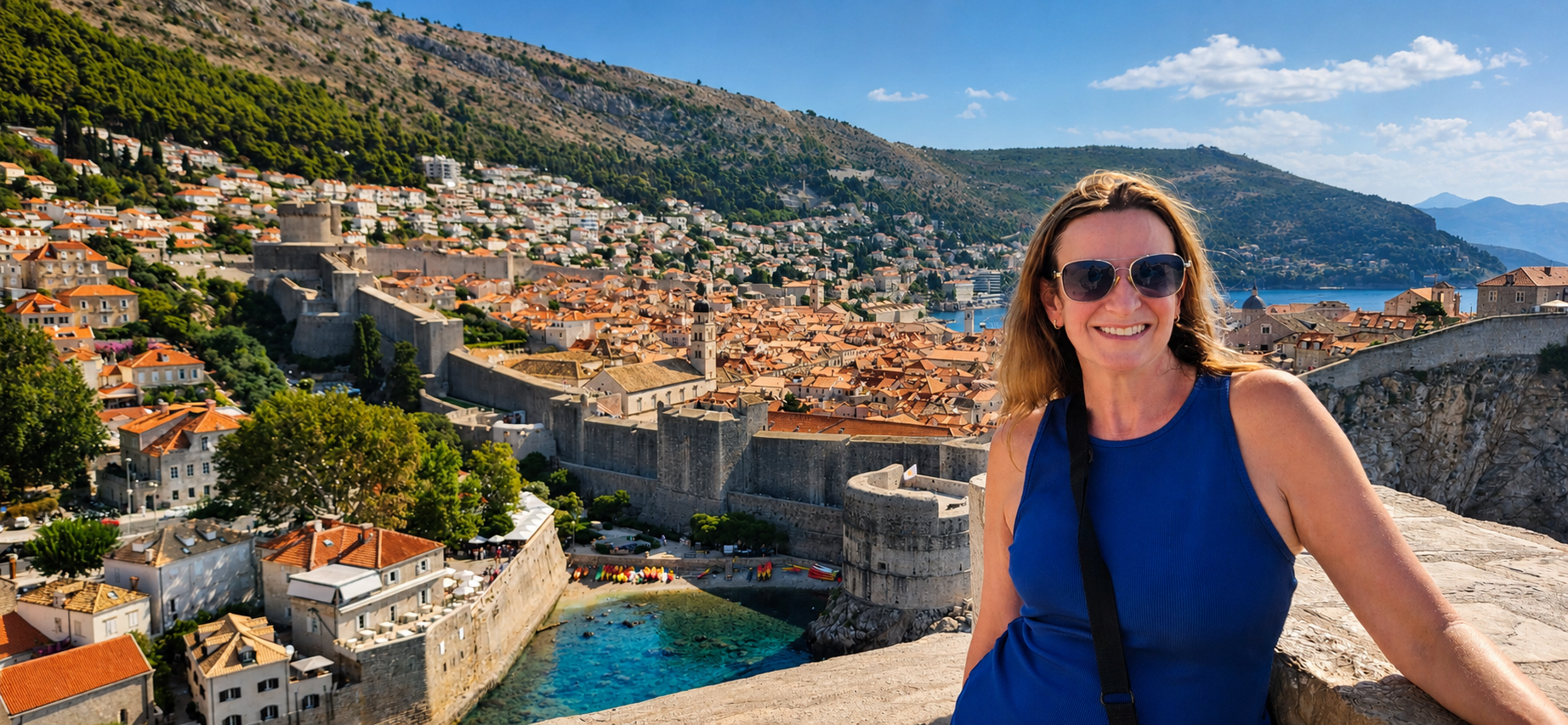 Rayna in Dubrovnik, Croatia.