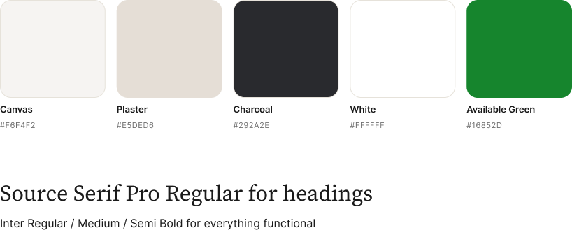 Inventory Simplified visual identity color palette and typography guide.