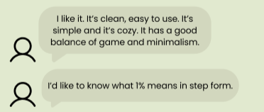 Step Sprout usability testing feedback on progress clarity and interface simplicity.