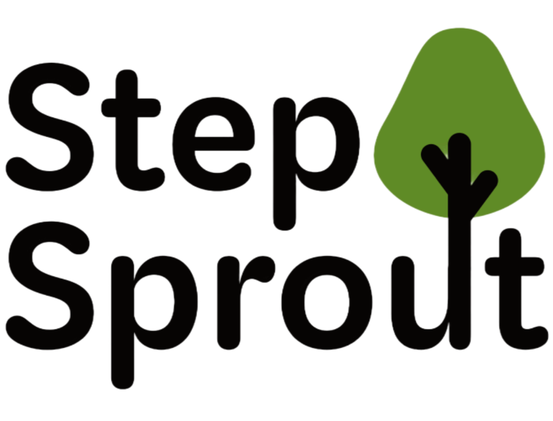 Step Sprout logo with a green tree icon.