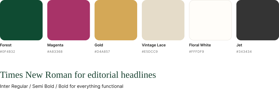 Pack Light visual identity color palette.