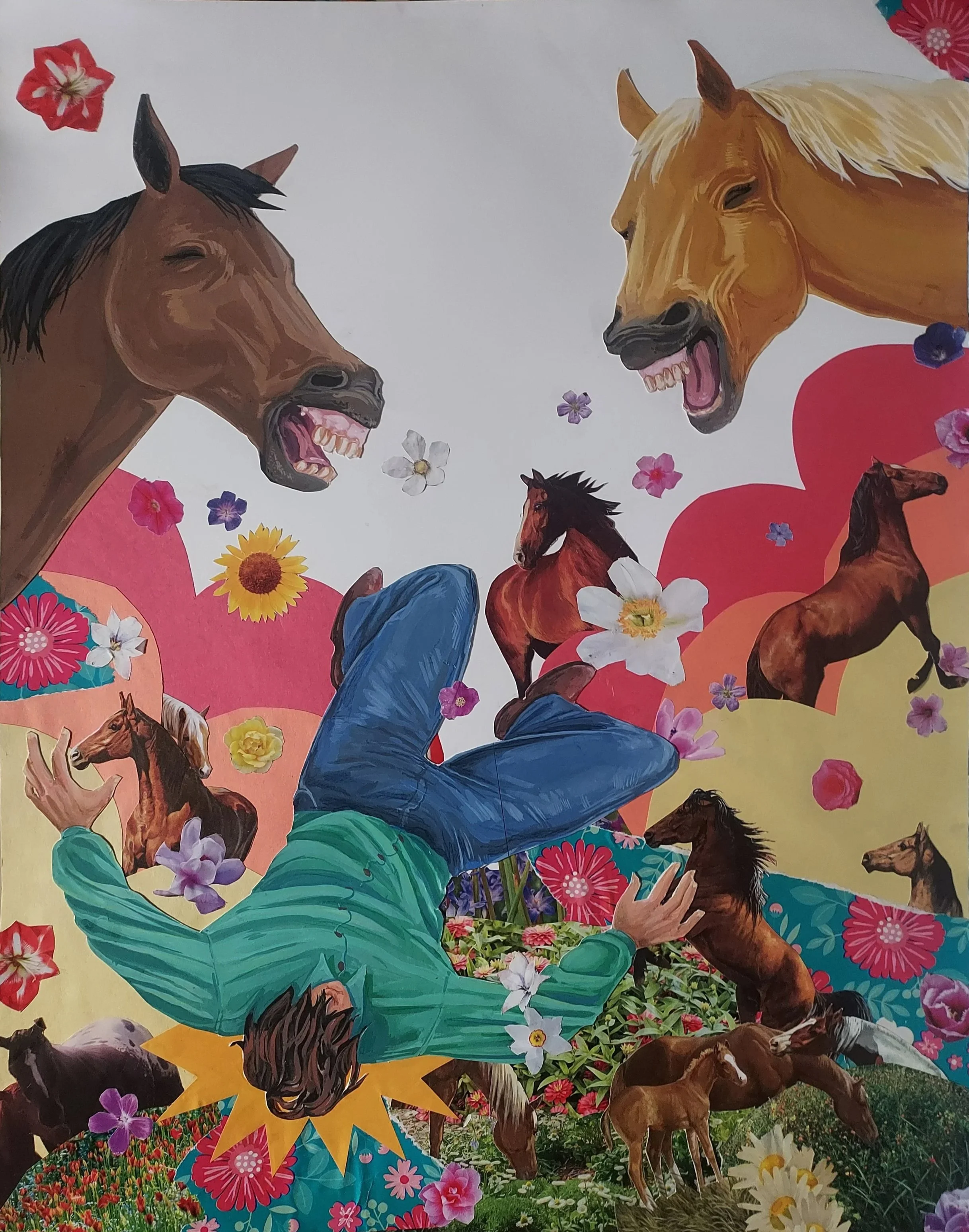 "Horseplay".
Collage.
2023.