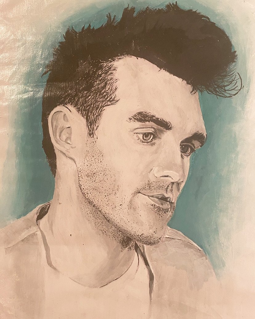 Morrissey acrylic portrait 