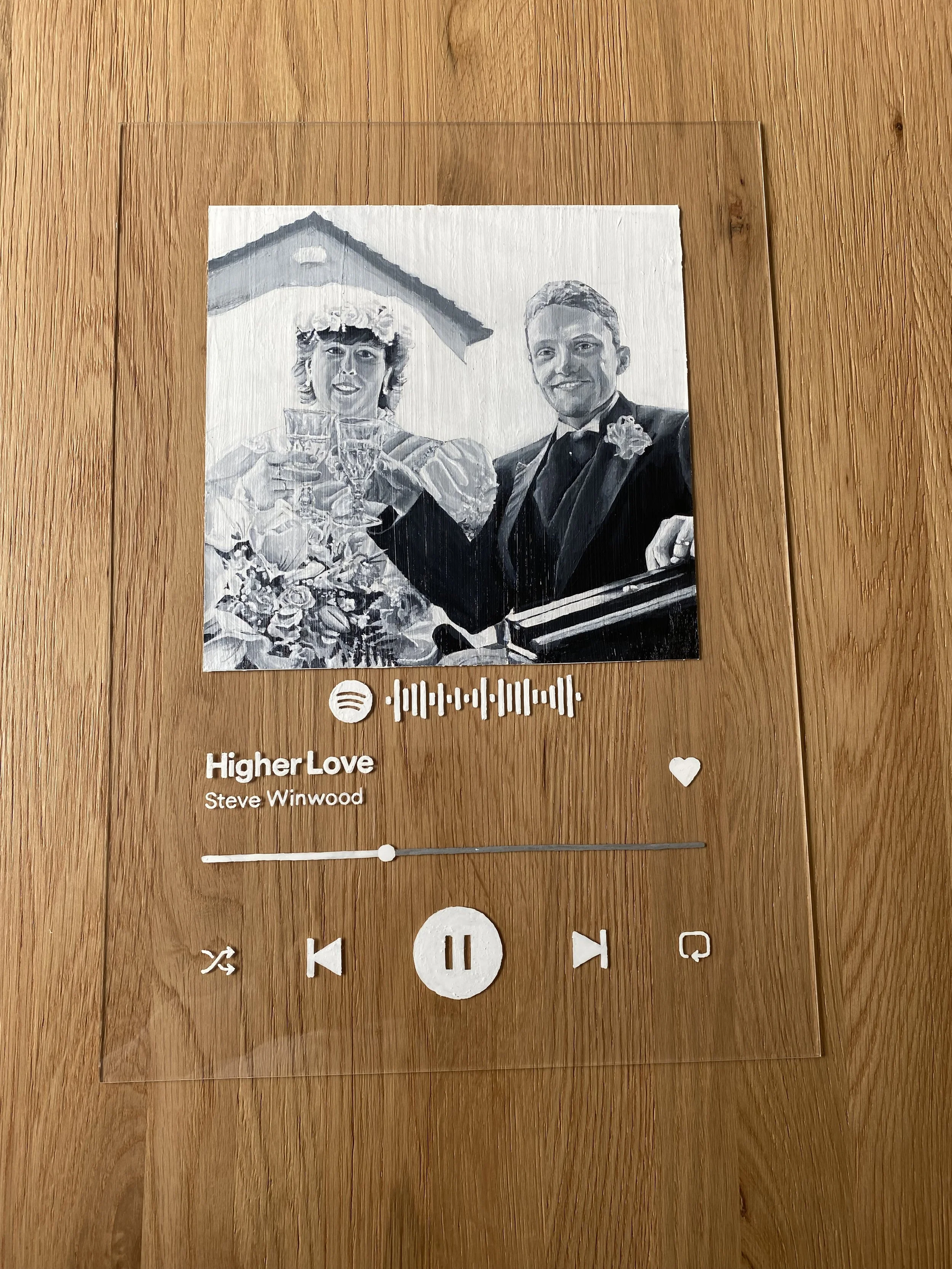 Personalised wedding album cover