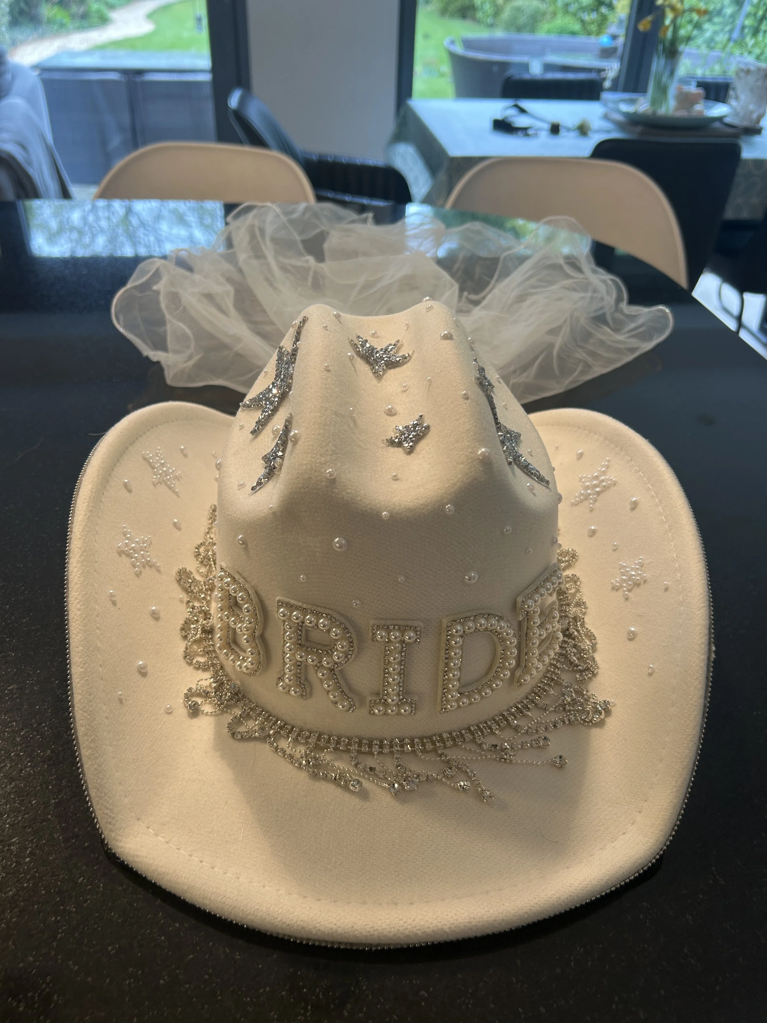 Bridal personalised cowboy hat