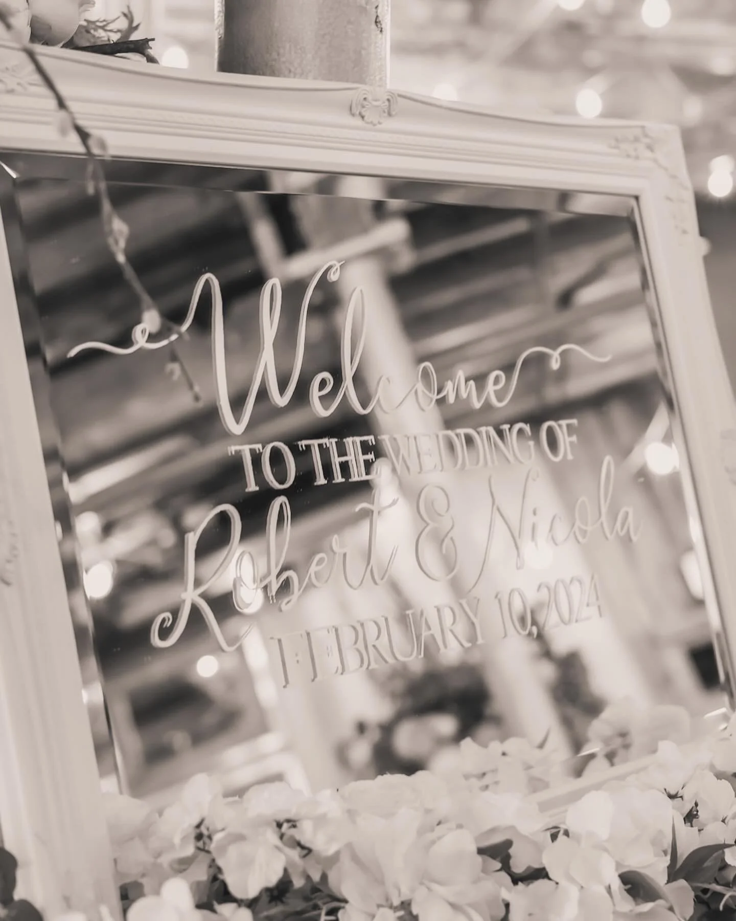 Landscape welcome mirror