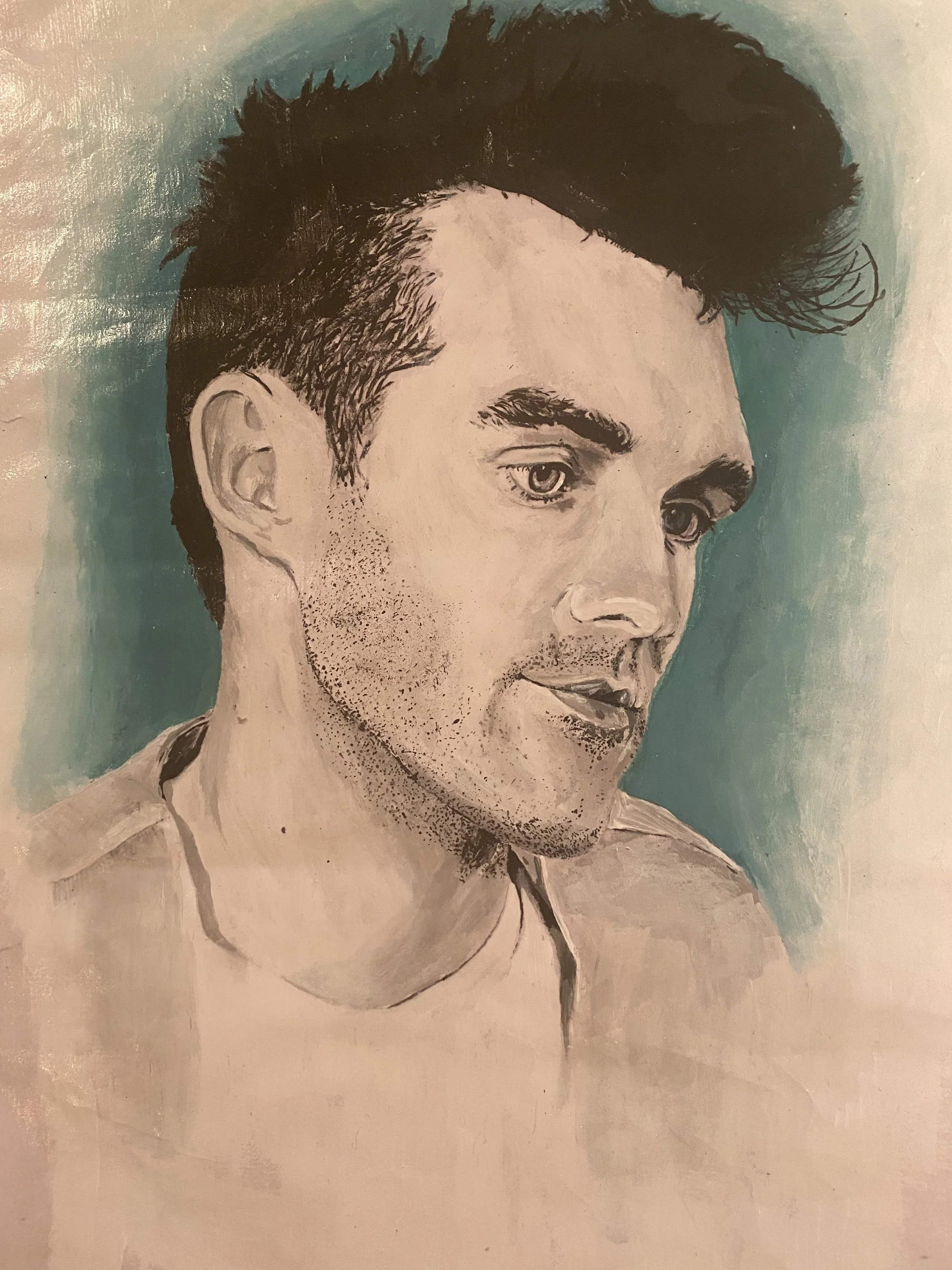 Morrissey acrylic portrait 