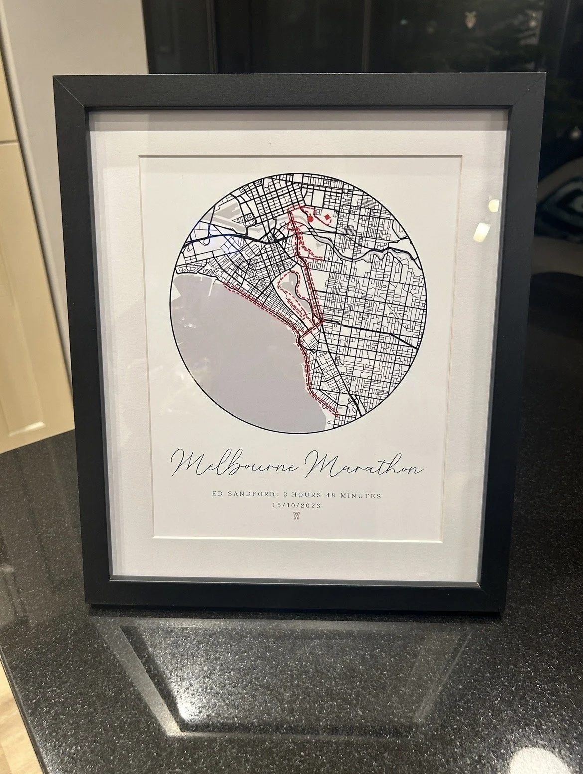 Marathon map keepsake