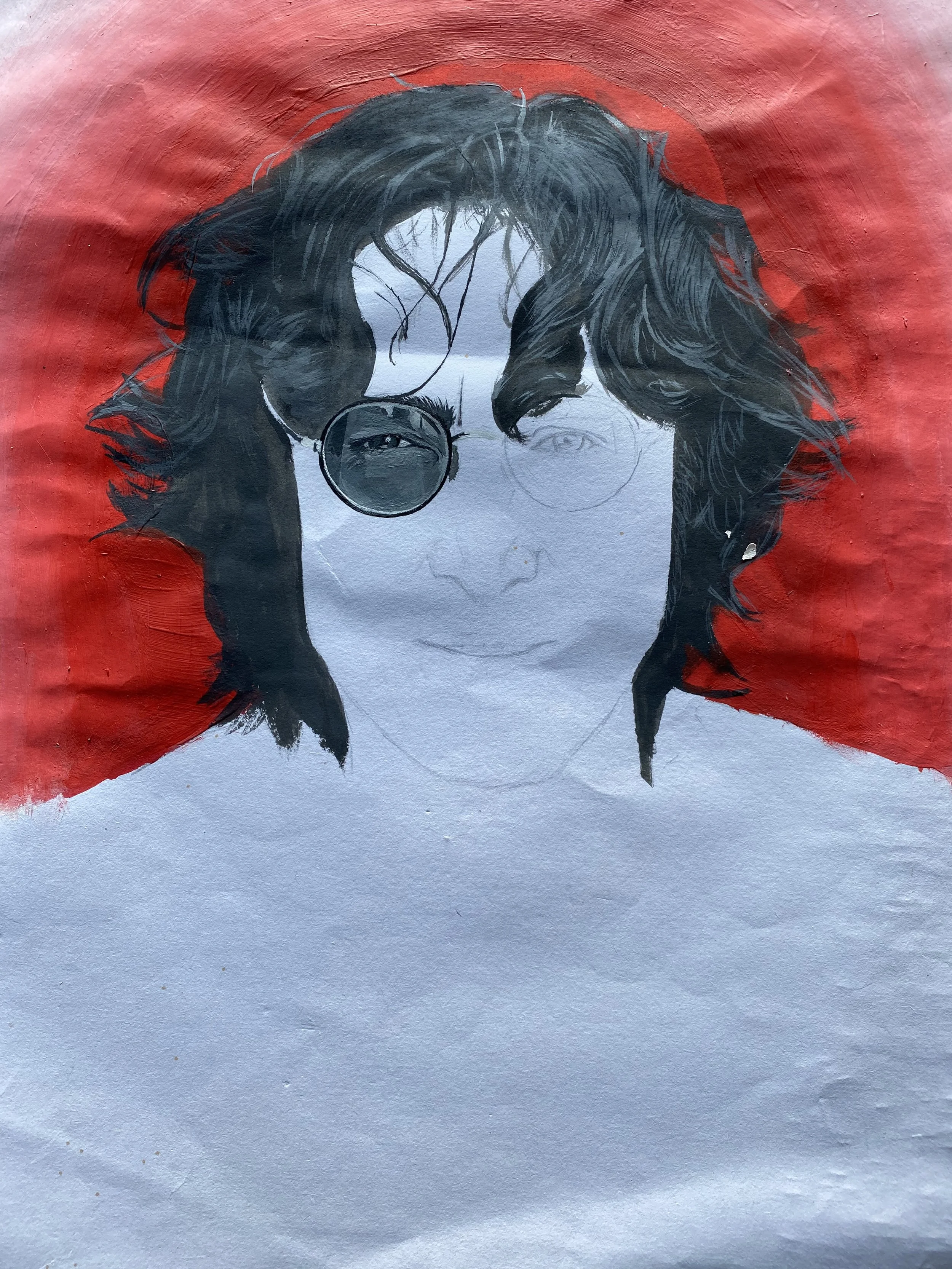 John Lennon Acrylic Portrait