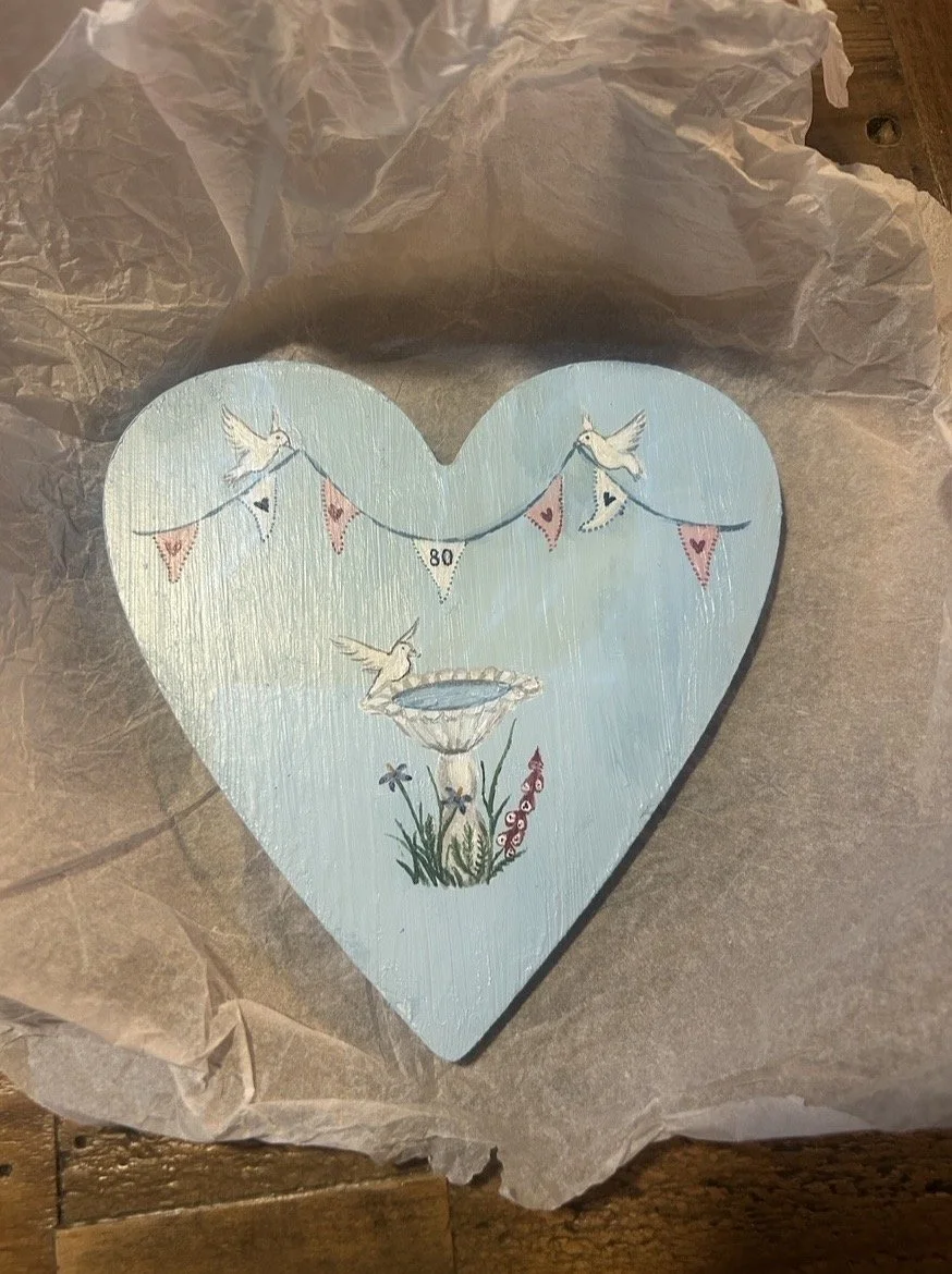 Birthday heart plaque