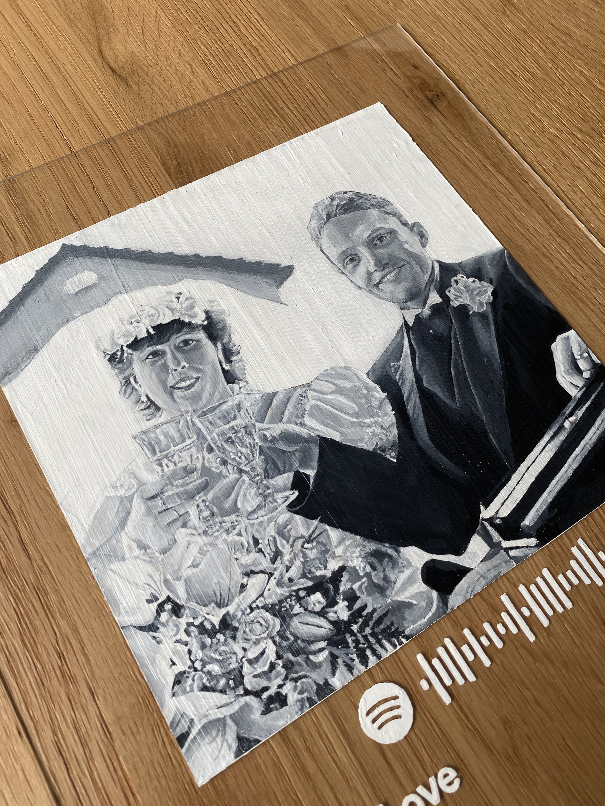 Personalised wedding album cover