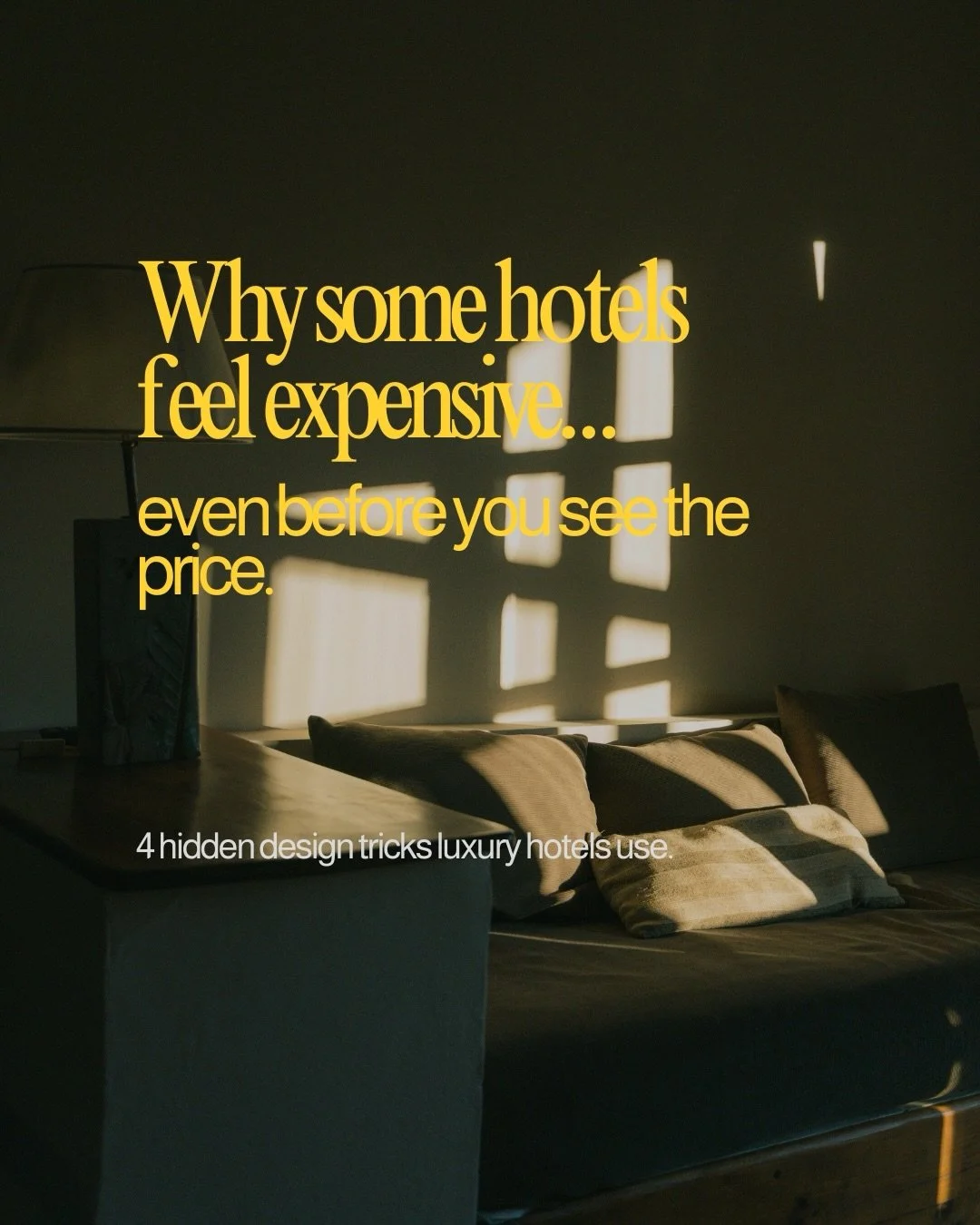 Most people think luxury hotels are expensive because of marble, designer furniture or five-star service.

In reality, many of the strongest luxury signals are psychological. Your brain starts judging quality within seconds&mdash;long before you&rsqu