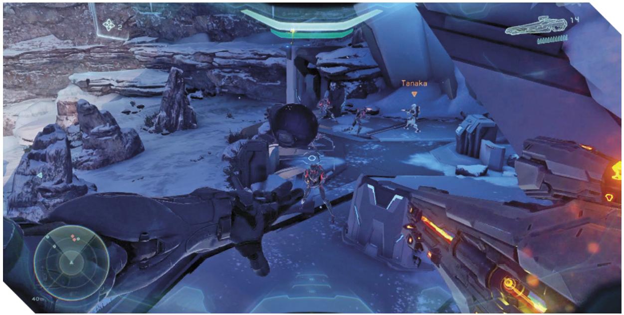 Screenshot from the Halo 5 Mission Osiris.