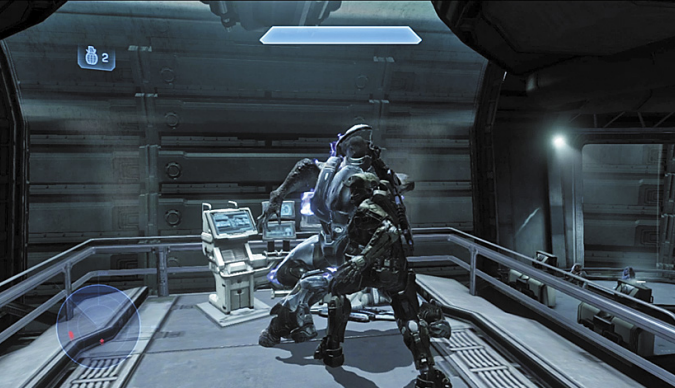 Screenshot from the Halo 4 Mission Dawn.