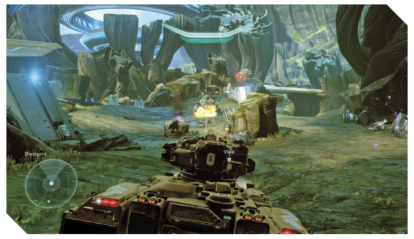Screenshot from the Halo 5 Mission Genesis.