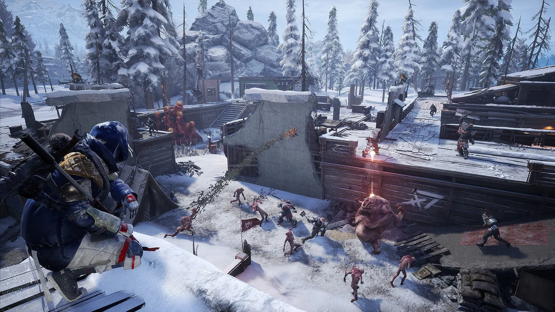 Scavenger overlooking outbreak in Outlander outpost.