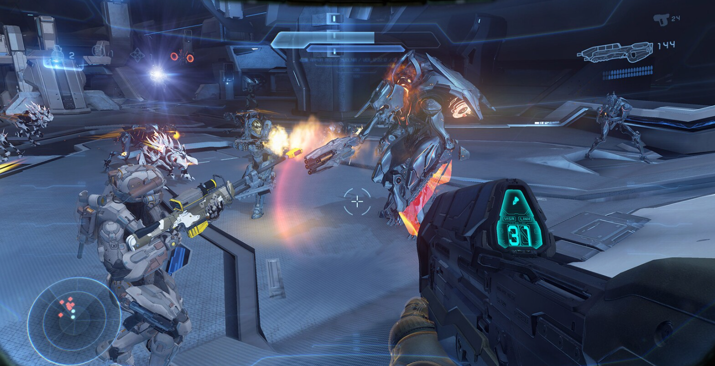 Screenshot from Halo 5 Mission the breaking.