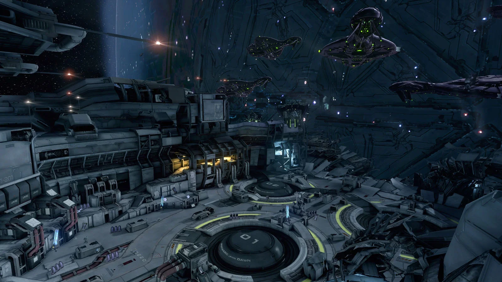 Screenshot from the Halo 4 Mission Dawn.