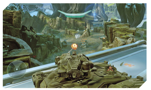 Screenshot from the Halo 5 Mission Genesis.