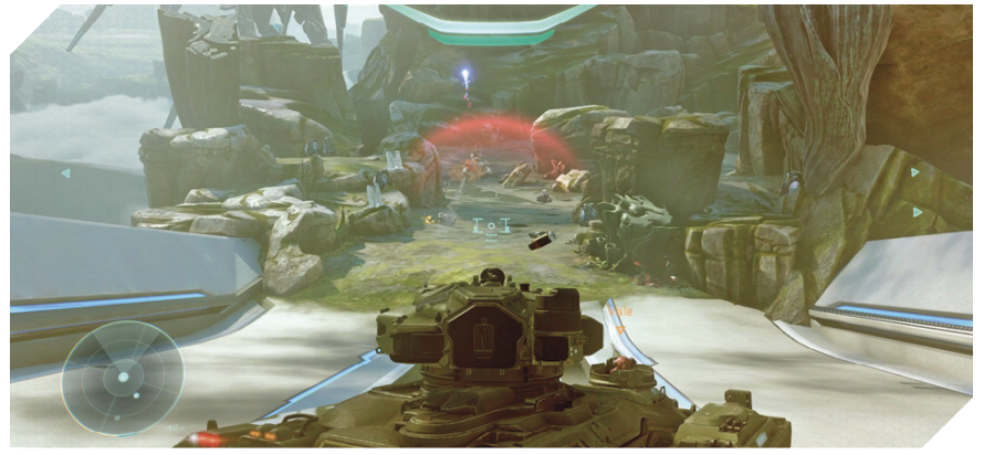 Screenshot from the Halo 5 Mission Genesis.