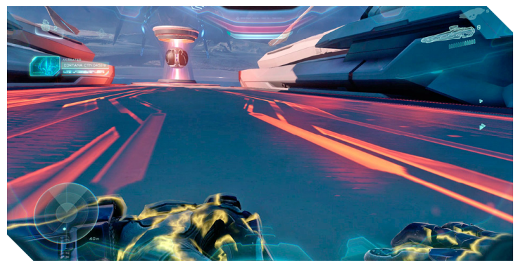 Screenshot of reclamation set piece moment.