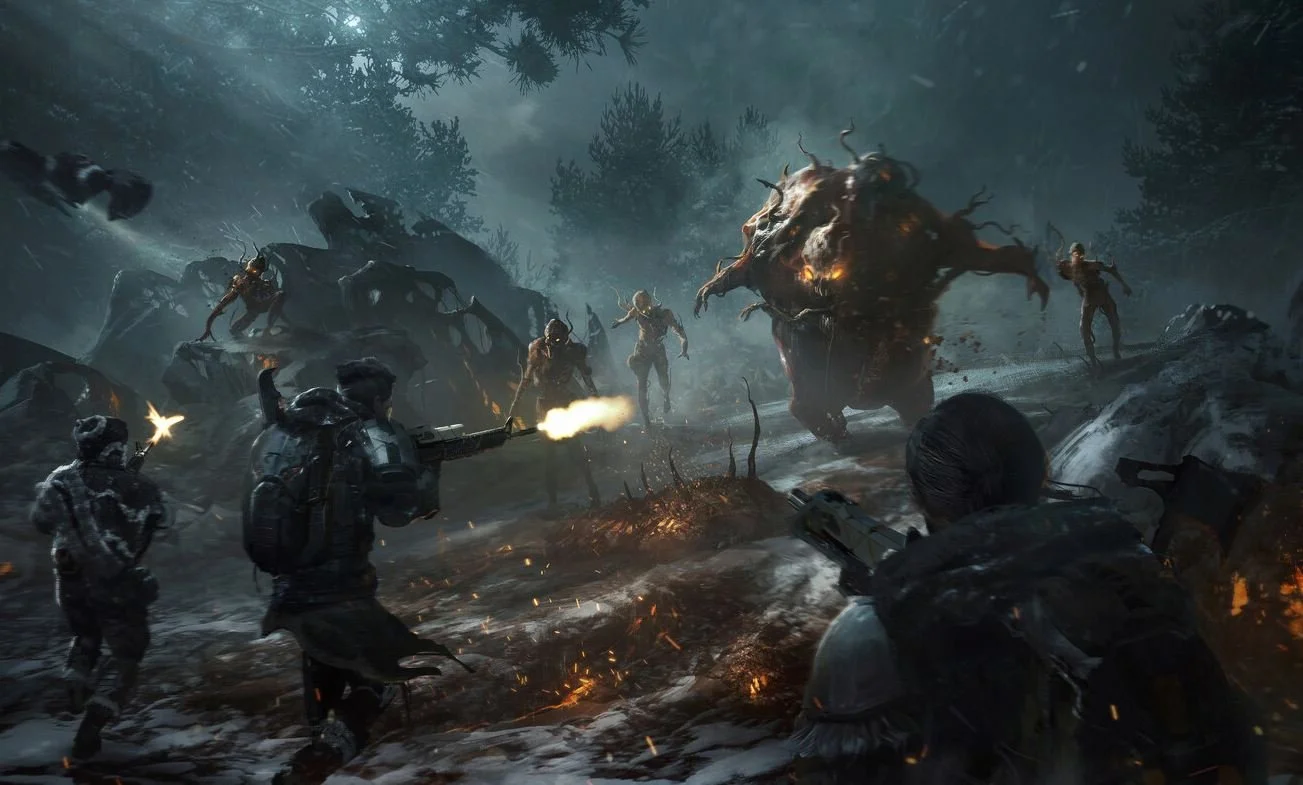 Concept Image of crater encounter in scavengers game.