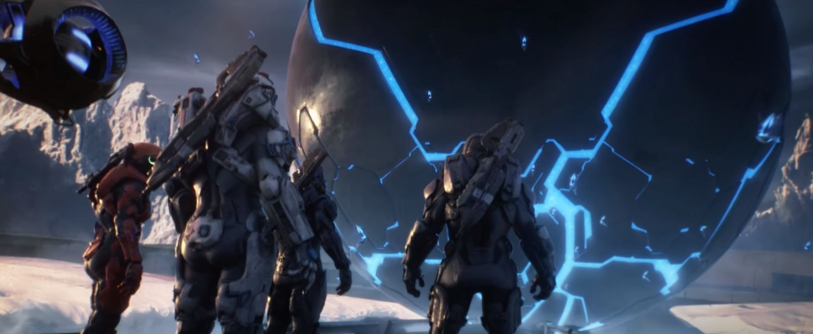 Cinematic Screenshot from the end of Halo 5 Mission Guardian.