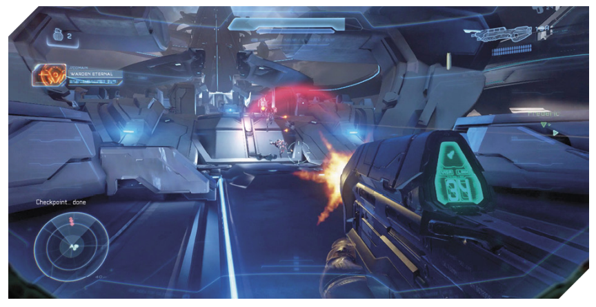 Screenshot from Halo 5 Mission the breaking.