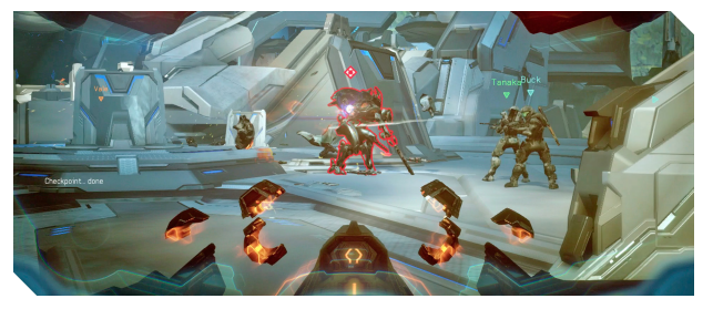 Screenshot from the Halo 5 Mission Genesis.
