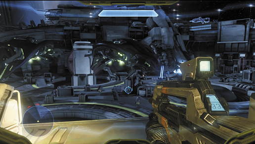 Screenshot from the Halo 4 Mission Dawn.