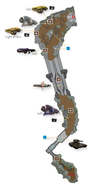 Top down level design image from the halo 5 mission genesis.