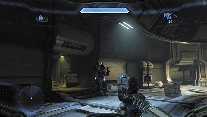 Screenshot from the Halo 4 Mission Dawn.