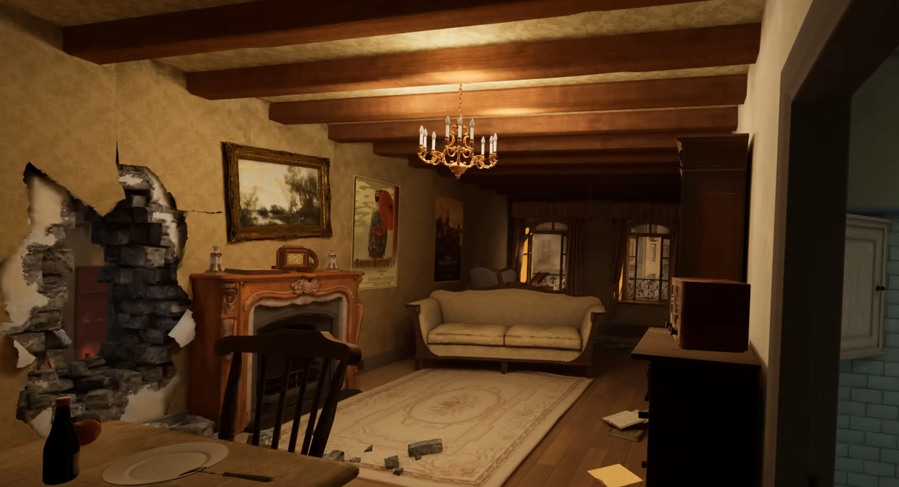 Screenshot of Bookstore apartment in Belle Du Coin mission.