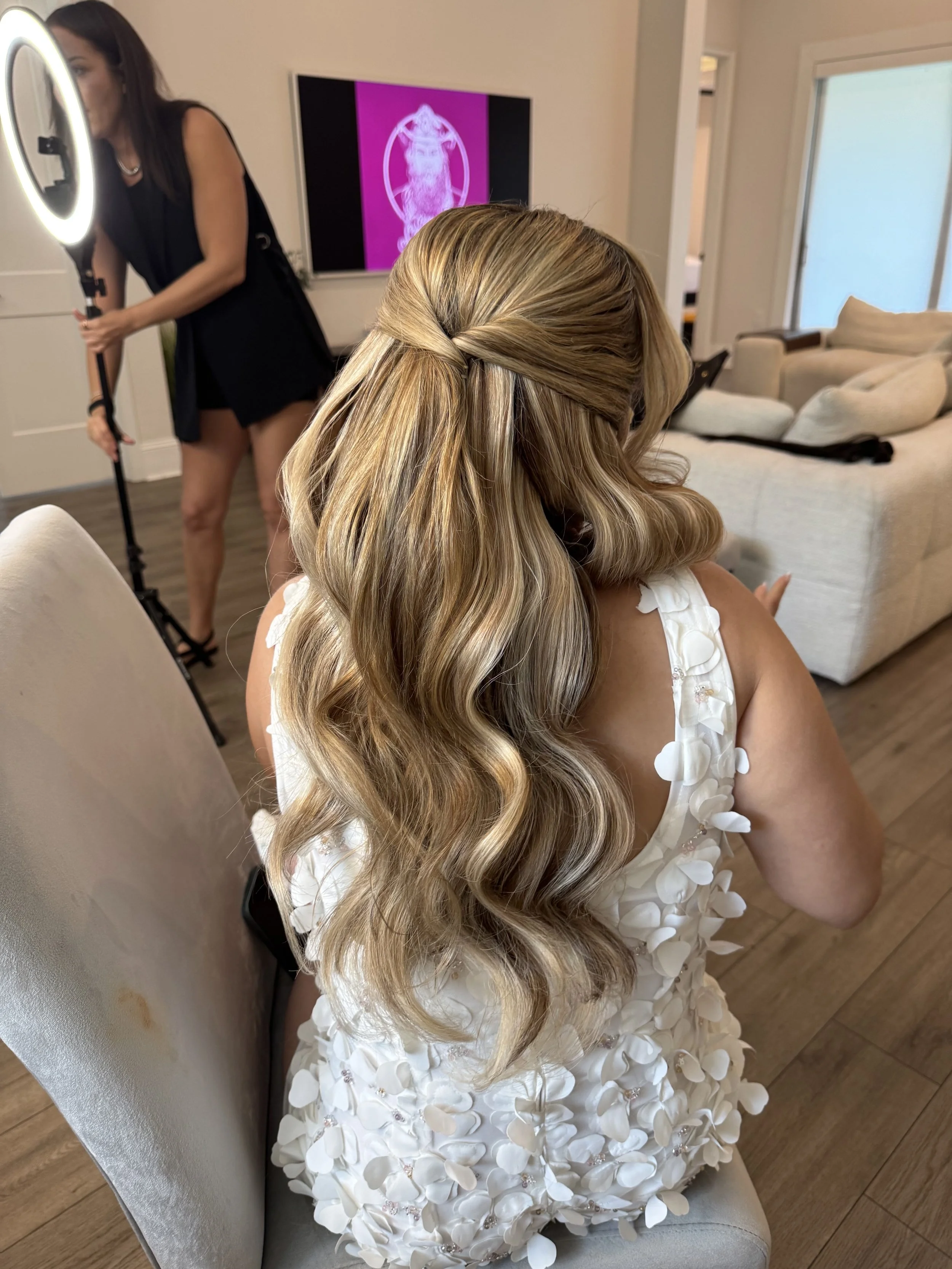 Emily Kyle Beauty, Tampa Bridal Hair and Makeup Artist, Florida Bridal Hair and Makeup, Hollywood Glam Waves, Soft Glam Makeup Artist, Luxury Bridal Beauty, Destination Wedding Hair and Makeup, Tampa Bridal Hair