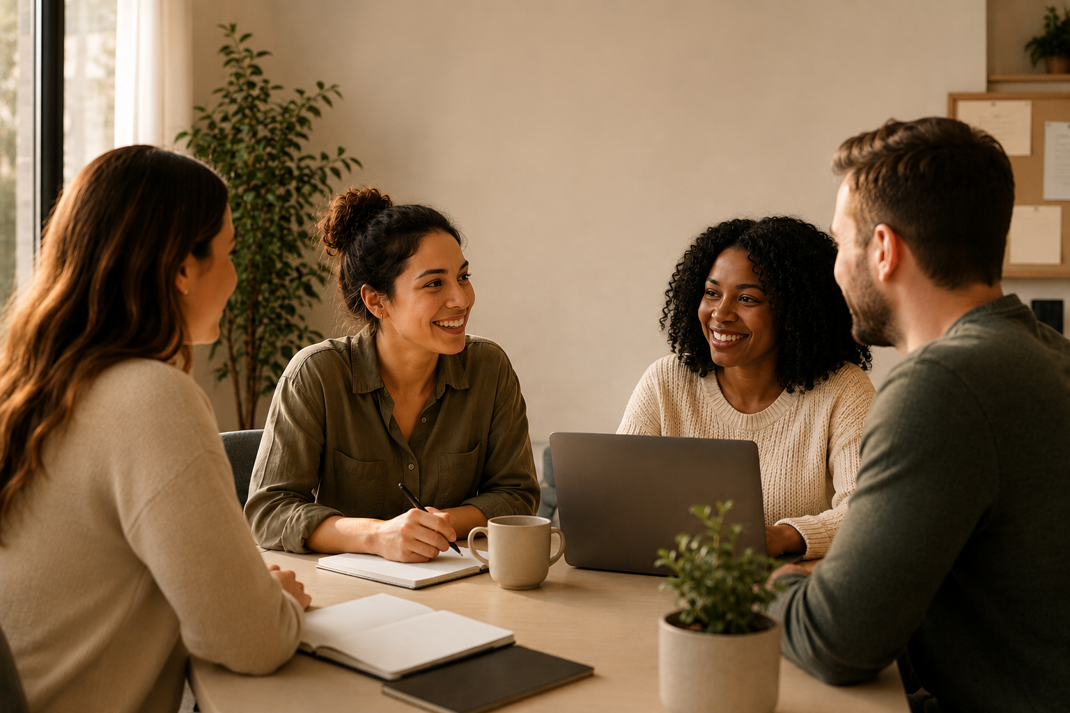 Team meeting in an office