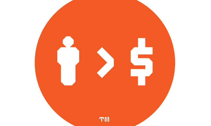  Humans are Greater than Money       logo/branding 