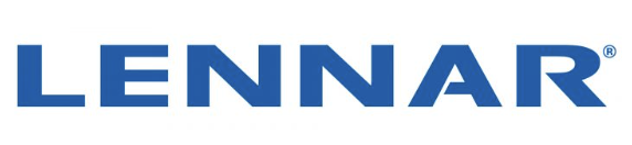 Lennar logo in blue text