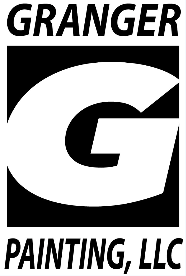 Logo for Granger Painting LLC featuring a large stylized letter G and bold black and white design.