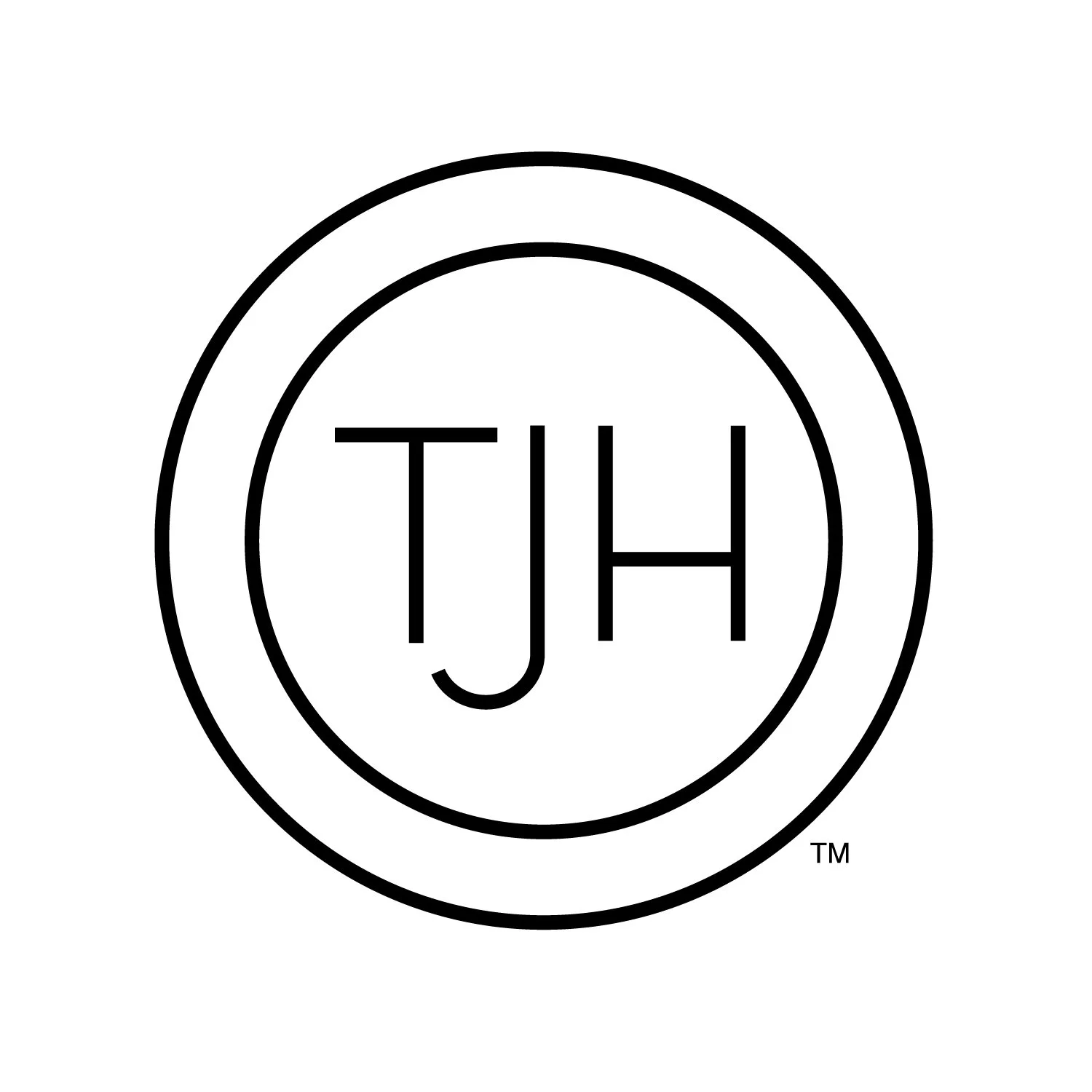 The image features a circular logo with the initials 'TJH' in the center, surrounded by two concentric circles. The logo is in black and white.
