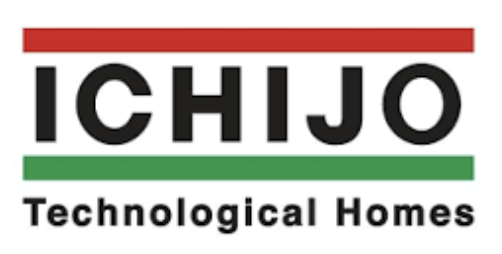 Logo with red and green lines and the text 'ICHJO' and 'Technological Homes'.