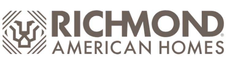Richmond American Homes logo with stylized lion's head emblem and company name.