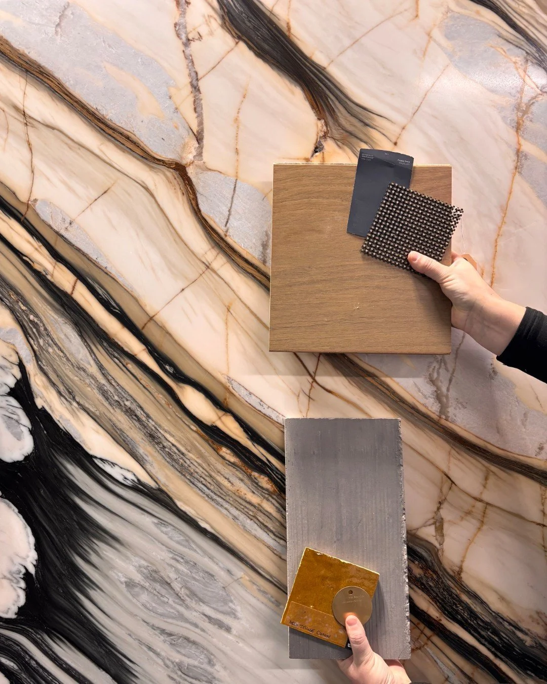 Slab shopping for our Pickleball Clubhouse countertops... Found several fantastic options, but this Calacatta Oyster stopped me in my tracks!