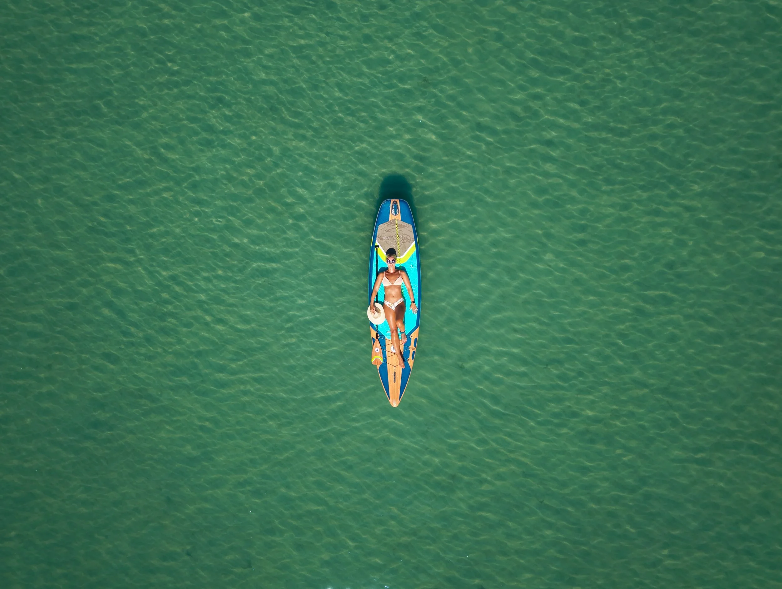 Laying Down On The SUP