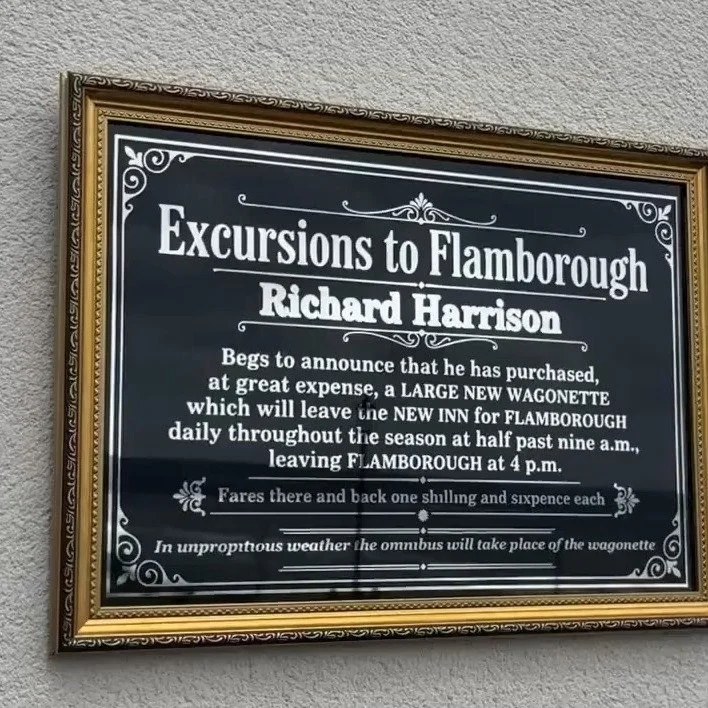 Here's one we did based on an advert in Bridlington and Quay Gazette from Saturday 23 June 1877. Available in our shop

FileyPier.com/shop - Link's in the Bio
