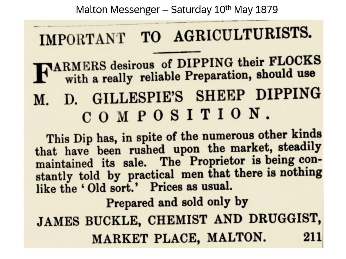 Important to Agriculturalists Victorian reverse glass mirrored advertising sign by Filey Pier Limited