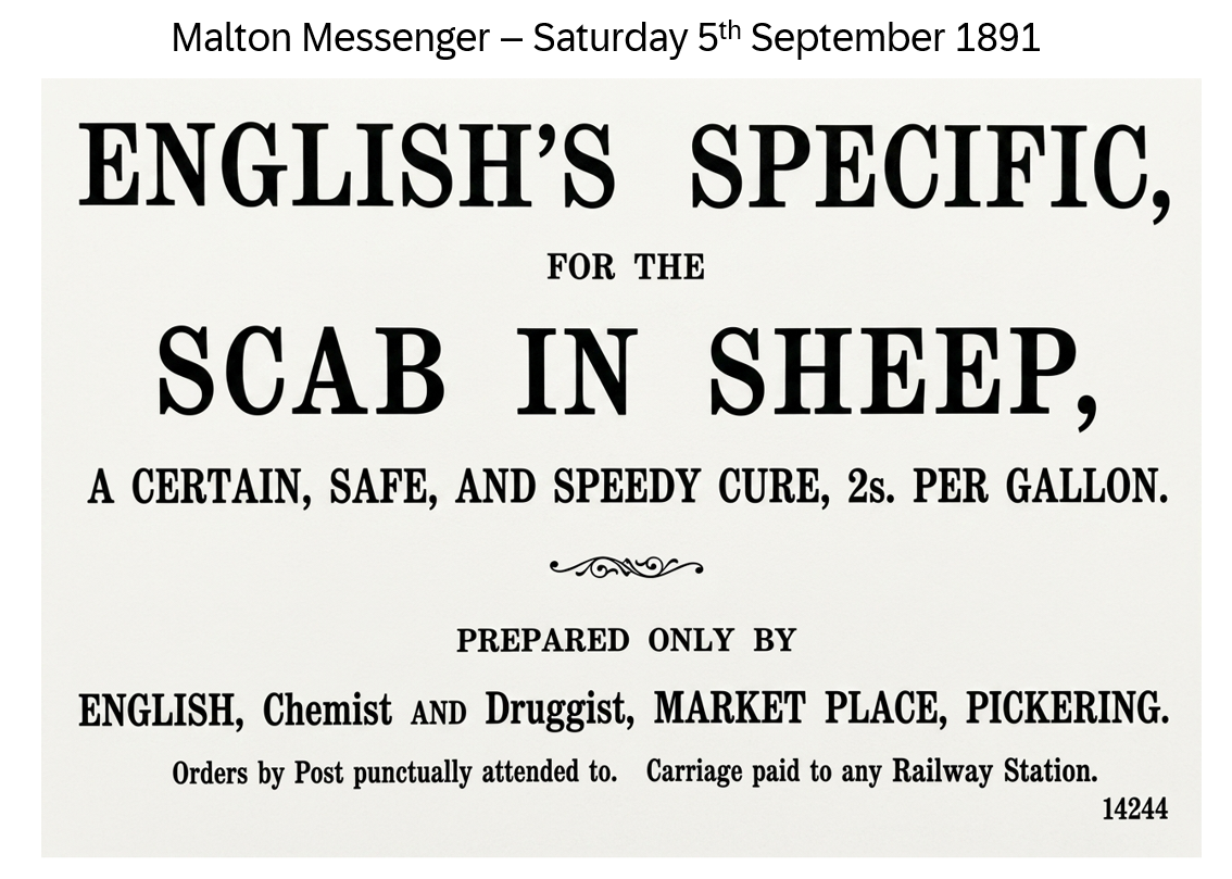 English's Specific Victorian reverse glass mirrored advertising sign by Filey Pier Limited